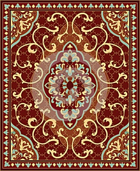 Colorful template for carpet.