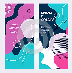 Colorful templates - set of modern abstract vertical banners