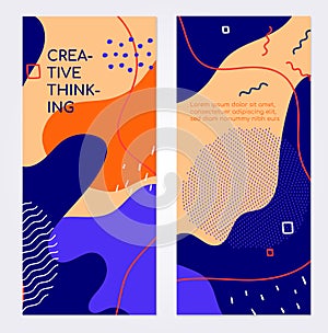 Colorful templates - set of modern abstract vertical banners