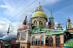 Colorful temple of All Religions in Kazan Tatarstan Russia