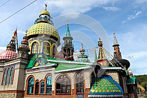 Colorful temple of All Religions in Kazan Tatarstan Russia