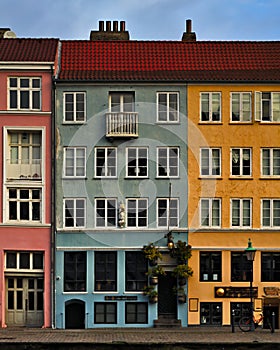 Colorful tenements in Copenhagen