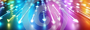 Colorful Tensor Fields Highlighted by Arrows in a Digitally Rendered Visual Representation photo