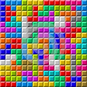 Colorful Tetris board background photo