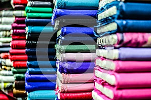 Colorful textile materials