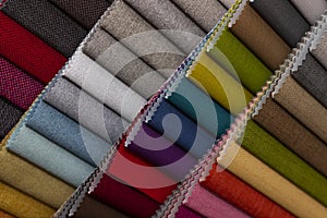 Colorful textile palette. Texture background