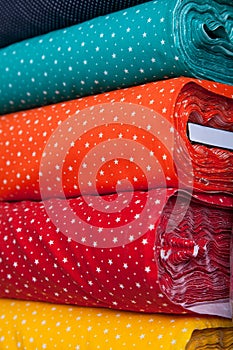 Colorful Textiles with Star Pattern