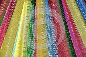 Colorful texture background of a hammock