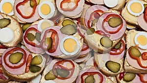 Open-face sandwiches as a gastronomic background