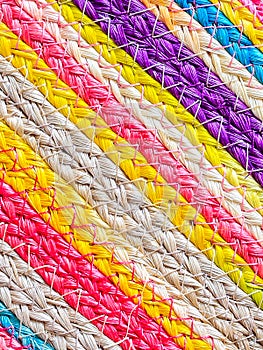 Colorful texture of weave reed handcraft