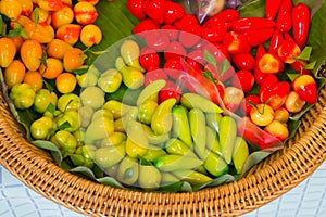 Colorful of Thai Dessert/ Thai Sweet/ Ball plated dessert