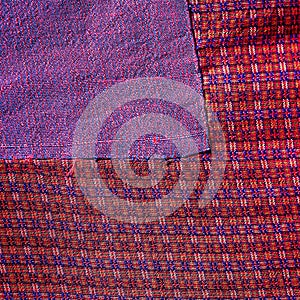 Colorful thai peruvian style rug surface close up. More of this motif & more textiles in my port tatter Old rag photo