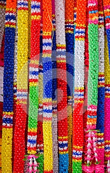 Colorful Thai plastic garland