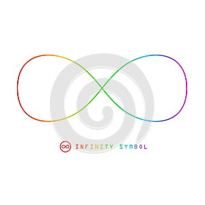 Colorful Thin Vector Infinity Symbol Isolated