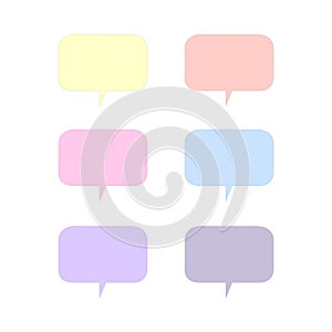 COLORFUL THINK BUBBLES DESIGN ELEMENTS