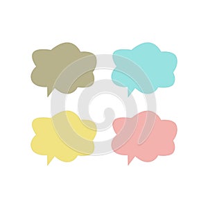 COLORFUL THINK BUBBLES DESIGN ELEMENTS
