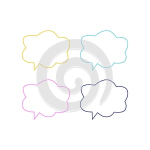 COLORFUL THINK BUBBLES DESIGN ELEMENTS