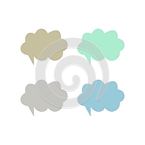 COLORFUL THINK BUBBLES DESIGN ELEMENTS