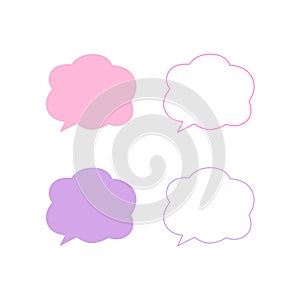 COLORFUL THINK BUBBLES DESIGN ELEMENTS
