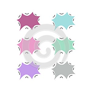 COLORFUL THINK BUBBLES DESIGN ELEMENTS