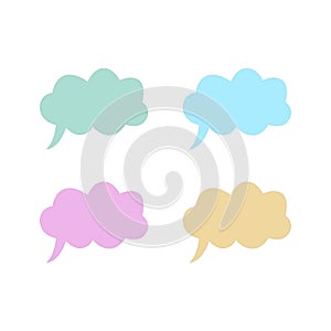 COLORFUL THINK BUBBLES DESIGN ELEMENTS