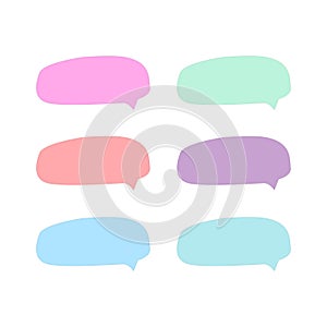 COLORFUL THINK BUBBLES DESIGN ELEMENTS