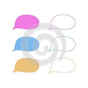 COLORFUL THINK BUBBLES DESIGN ELEMENTS