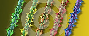 Colorful thorns