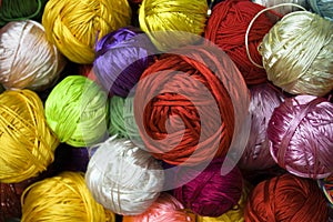 Colorful thread balls