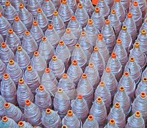 Colorful thread spools