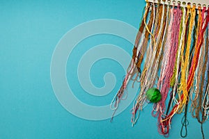 Colorful threads set for needlework