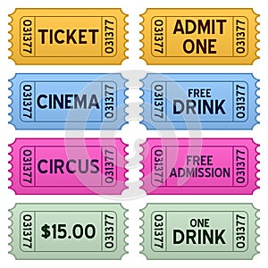 Colorful Tickets Collection