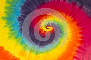 Colorful Tie Dye Spiral Pattern Design