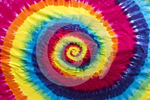 Colorful Tie Dye Spiral Pattern Design photo
