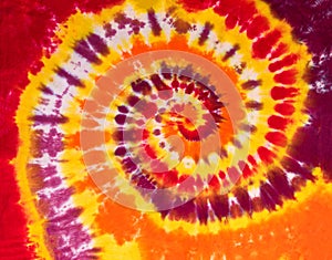 Colorful Tie Dye Swirl Spiral Design Pattern