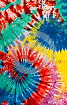 Colorful Tie Dye Swirl Spiral Design Pattern photo