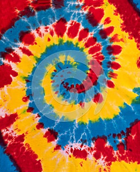 Colorful Tie Dye Swirl Spiral Design Pattern photo