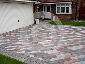 Colorful tiled patio