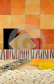 Colorful Tiles for Bathroom Decor. shapes and colors.