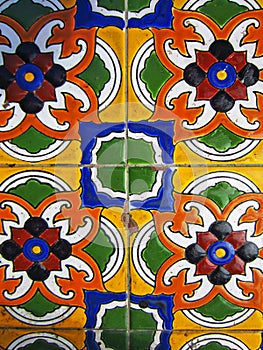 Colorful tiles in Mendoza, Argentina