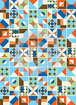 Colorful Tiles Pattern Illustration