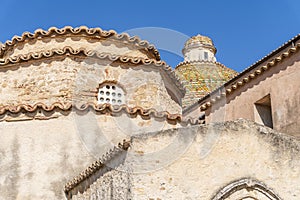 Colorful tiles on the roof in Santa Severina, Calabria, Italy