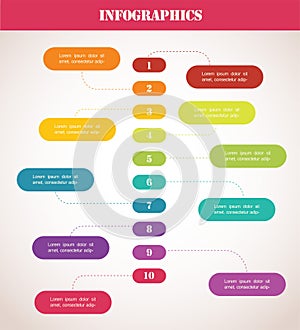 Colorful Timeline. Infographic template