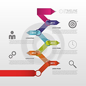 Colorful Timeline. Infographic template. Vector