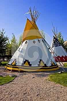Colorful tipis
