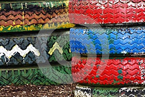 Colorful Tires stack