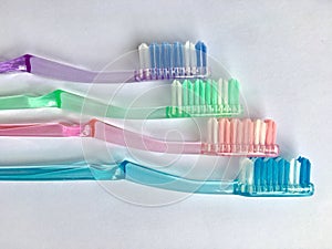 Colorful toothbrushes