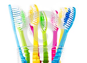 Colorful toothbrushes