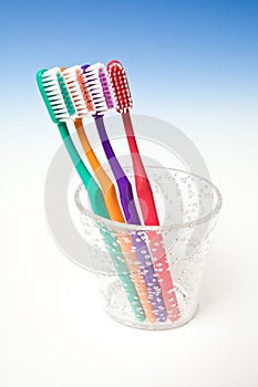 Colorful toothbrushes
