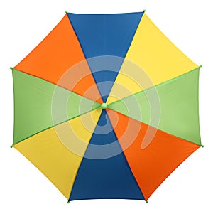 Colorful top of umbrella hat or head parasol